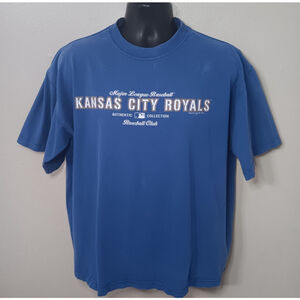 Vintage Y2K Kansas City Royals Men’s Large MLB T-shirt Blue Majestic 2001